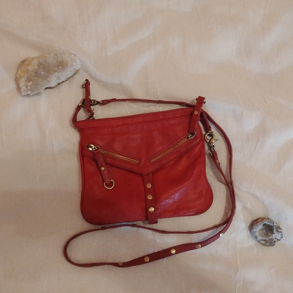 Sabina NY Red Leather Gold Stud Purse - Picture 2 of 8